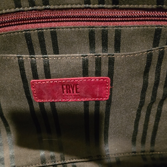 Frye Deep Red Leather Tote Bag - Picture 7 of 7
